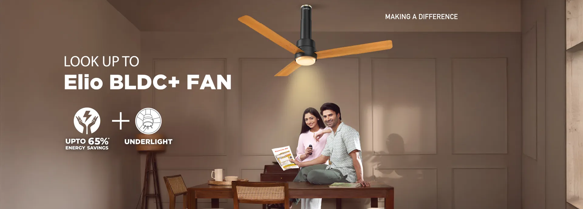 Modern Indian home interior with layered electrical lighting