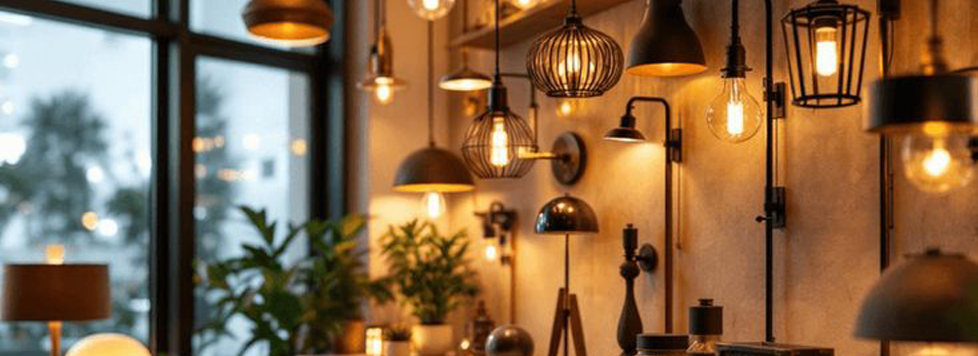 Warmly lit modern living space showcasing layered lighting